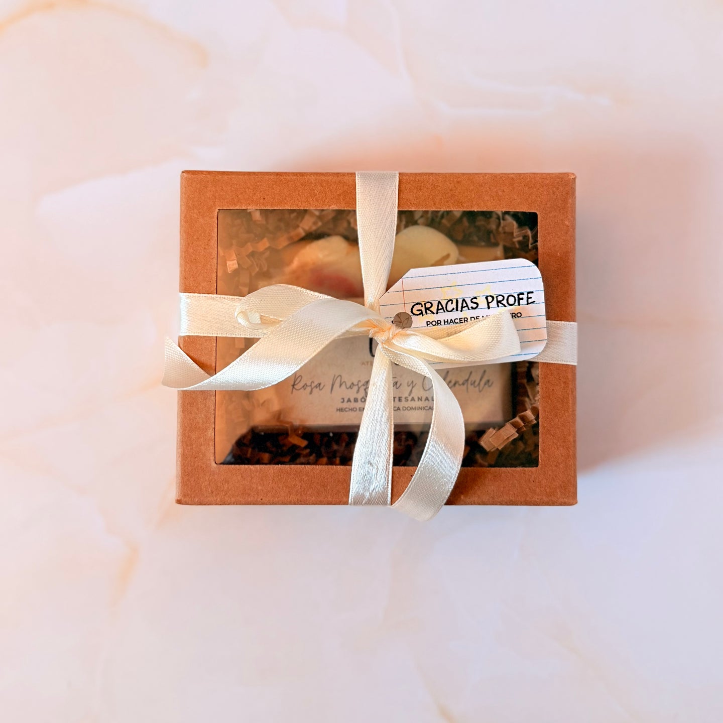 Cajita con Ventana + Jabón Artesanal – Deluxe, de Colección o Facial