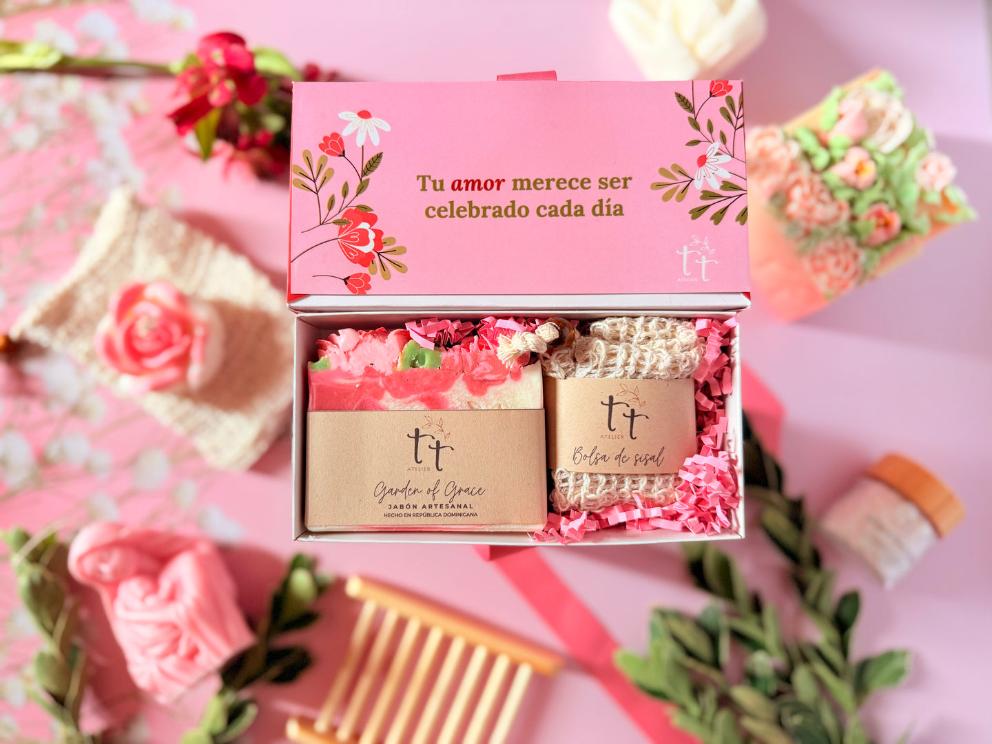 Mom Box- mini box (barra + bolsa de sisal)